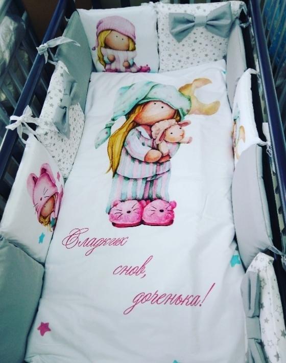 Комплект в детскую кроватку " Панно-Миланья"